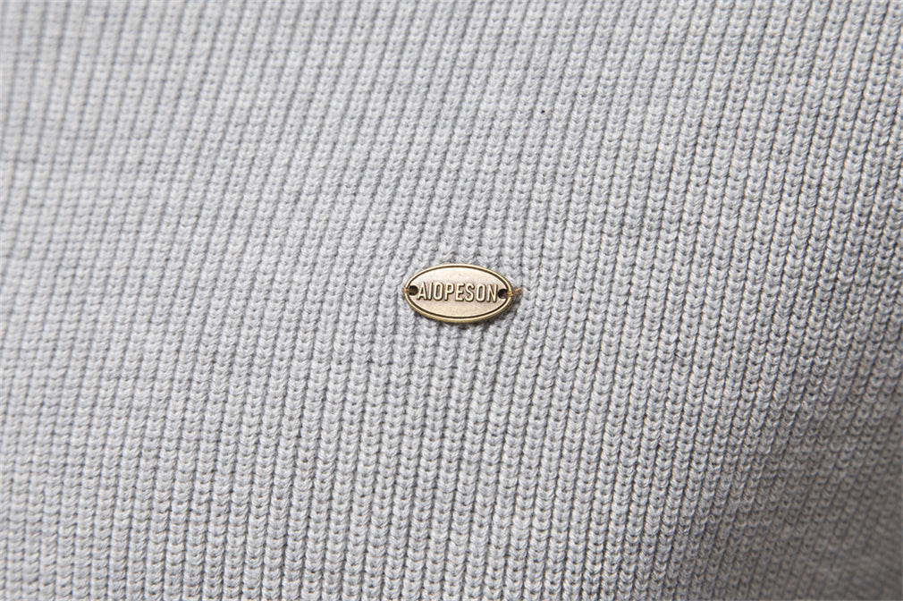 Half-Zip Stand Collar Sweater