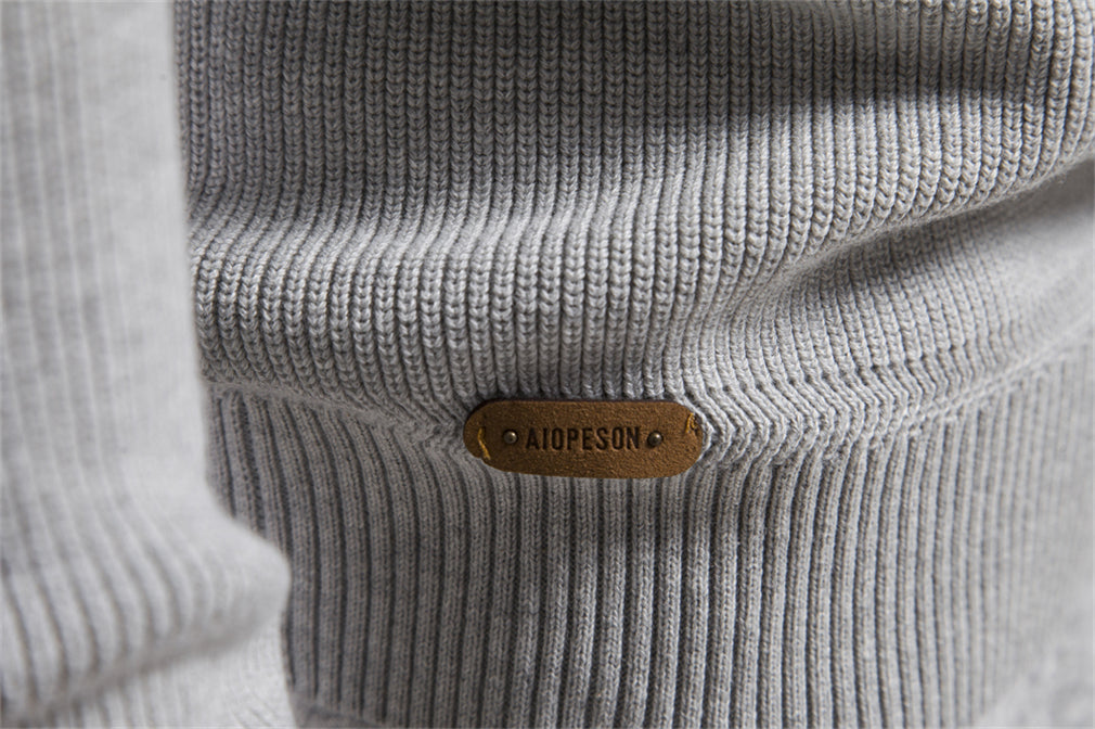 Half-Zip Stand Collar Sweater