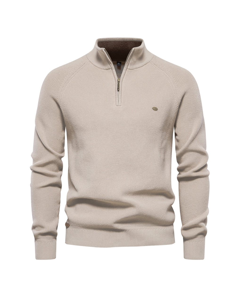 Half-Zip Stand Collar Sweater