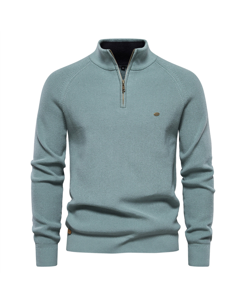 Half-Zip Stand Collar Sweater