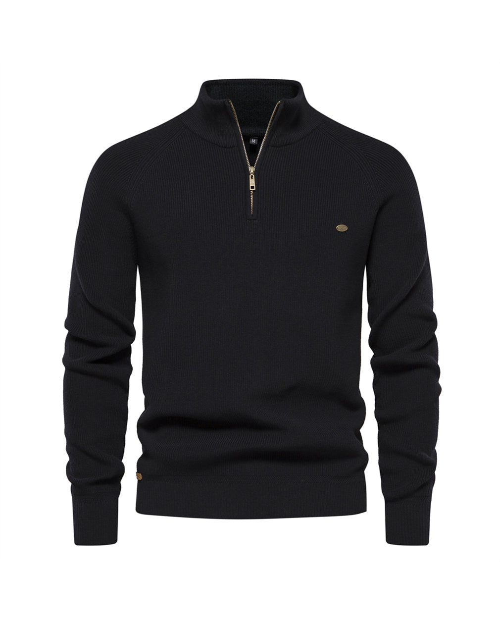 Half-Zip Stand Collar Sweater