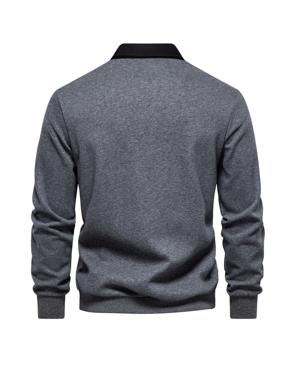 Long-Sleeve Polo Sweatshirt