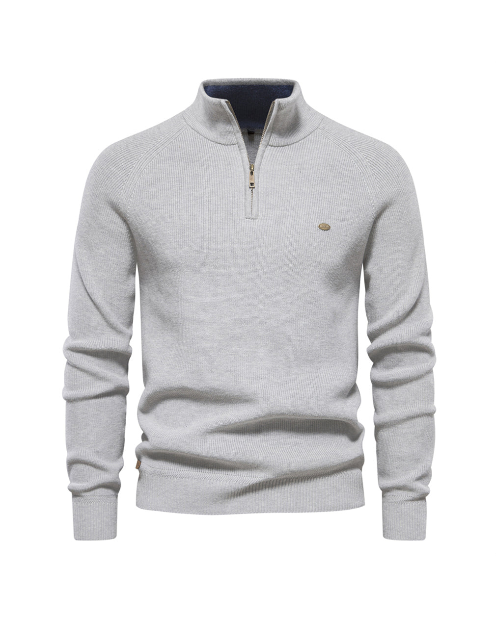 Half-Zip Stand Collar Sweater