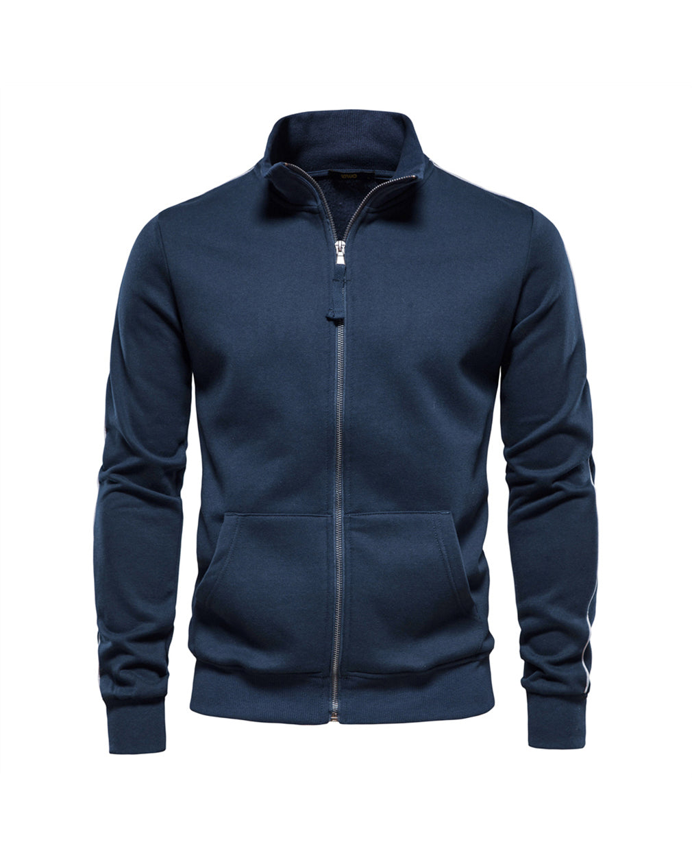 Zip-Up Stand Collar Sweatshirt